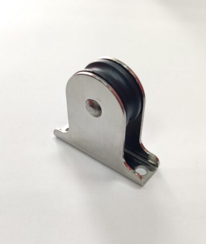 PHT12011 SS WALLMOUNT PULLEY NYLON WHEEL