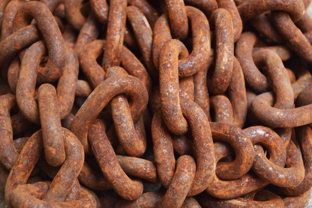rusted chain